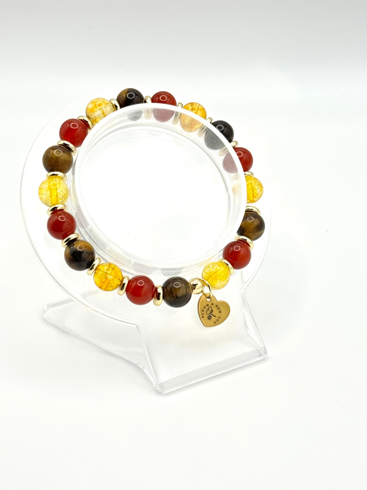 Citrine, Tigers Eye, Red Garnet
