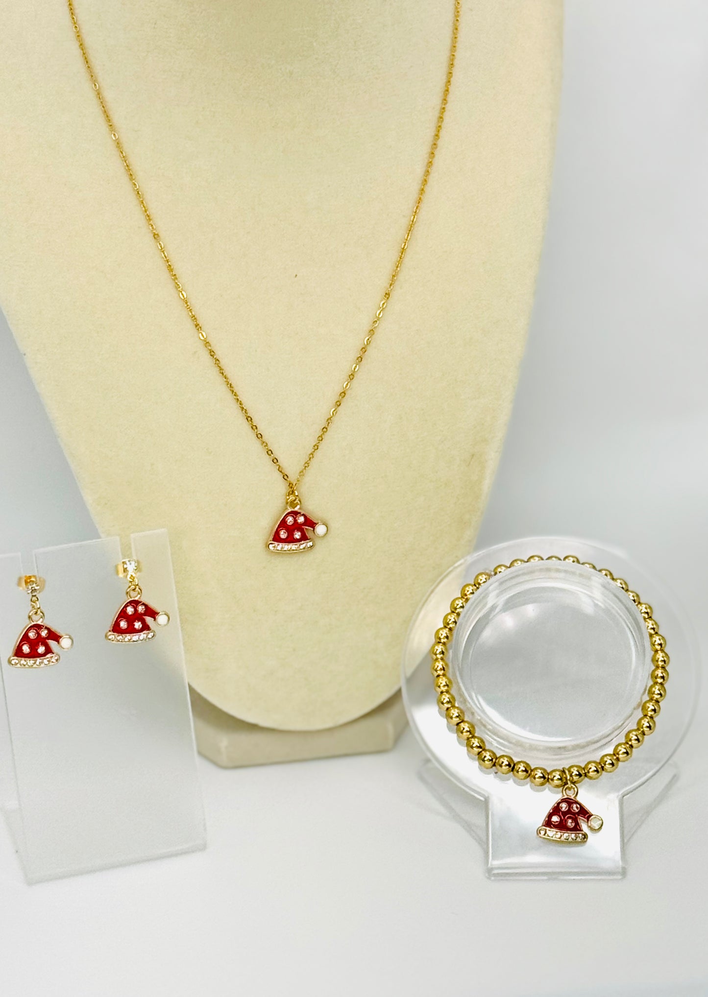 Santa’s Hat Pendant Parure (Set)