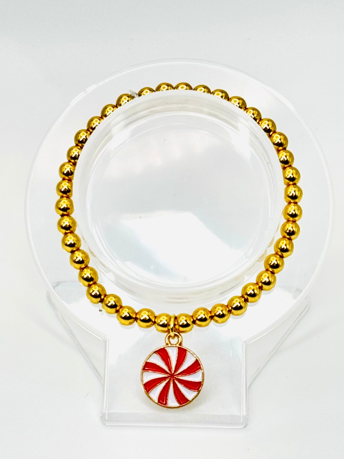 Peppermint Swirl Charm Bracelet