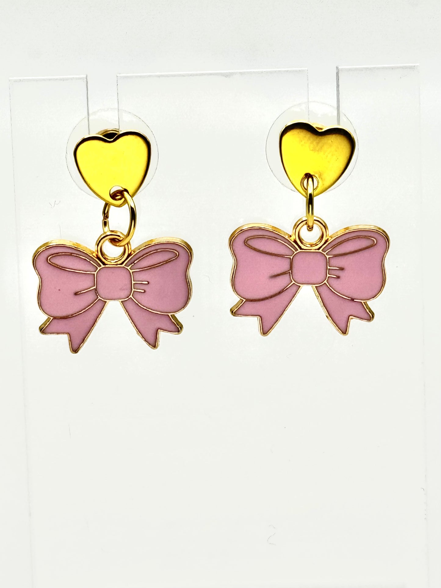 π Blush Bow Earrings