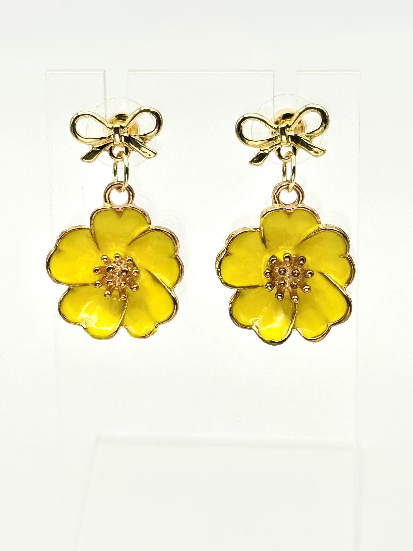 π Golden Poppy Bow Earrings