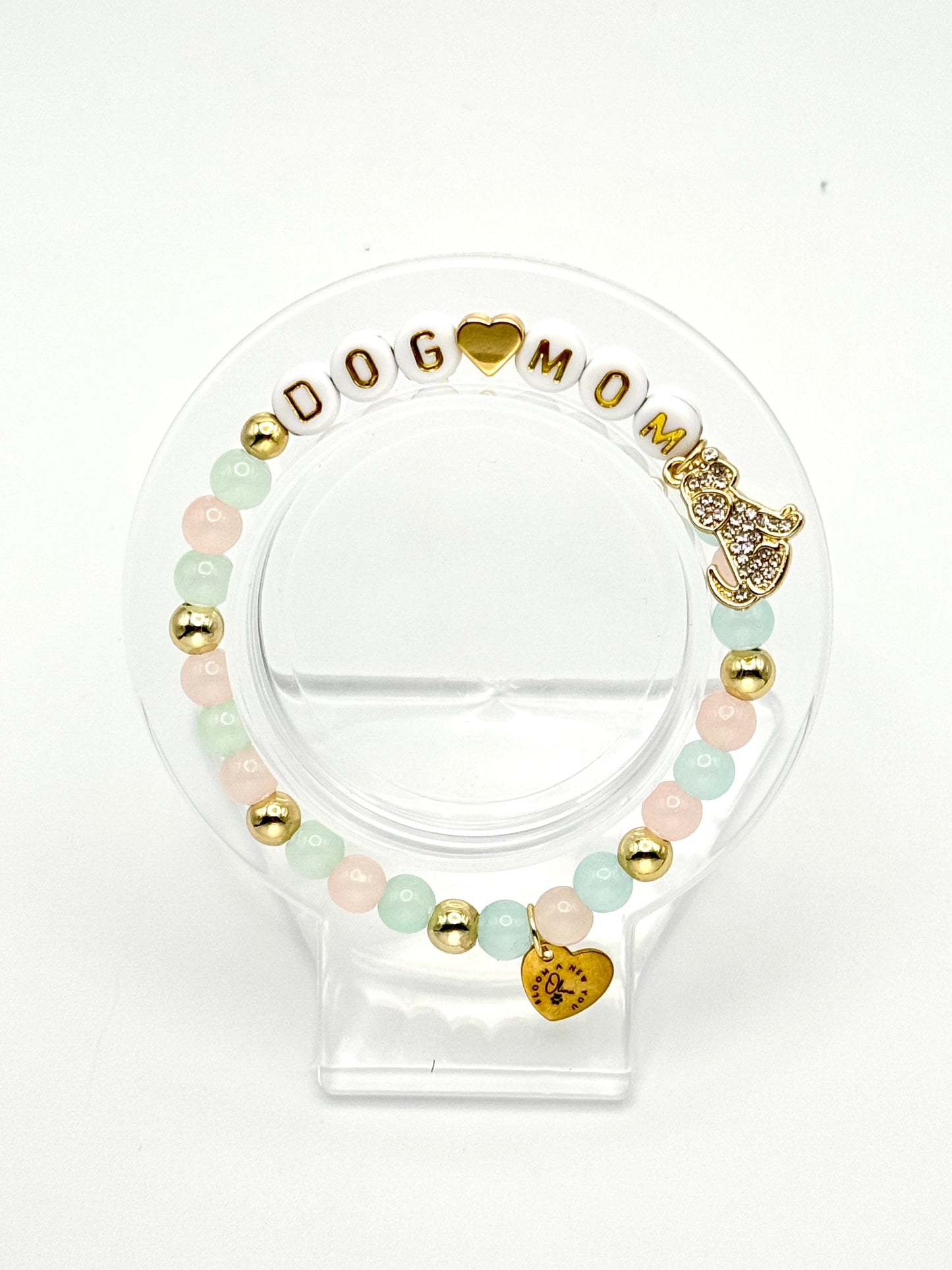 Golden Dog Charm Mom Bracelet