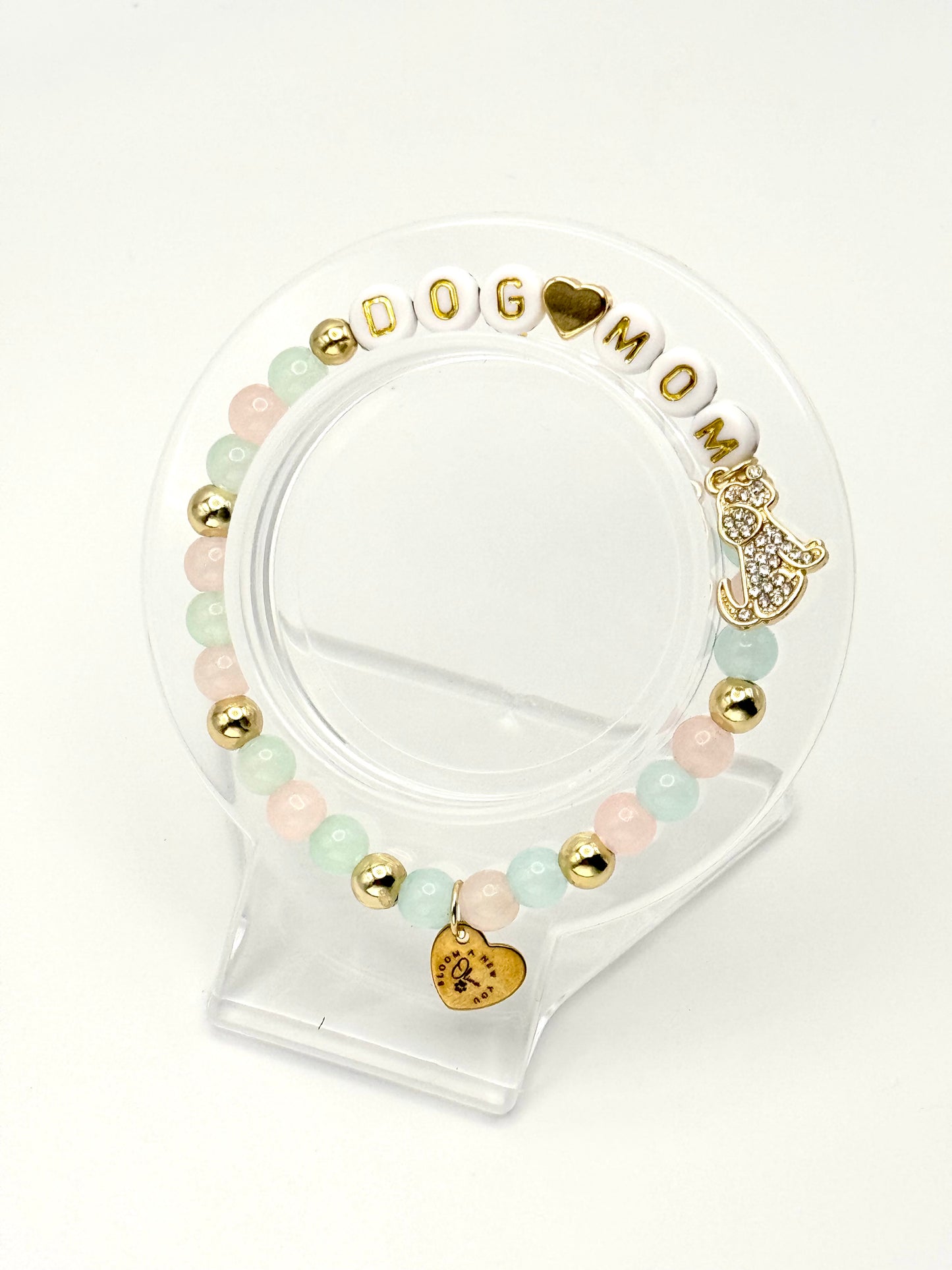 Golden Dog Charm Mom Bracelet