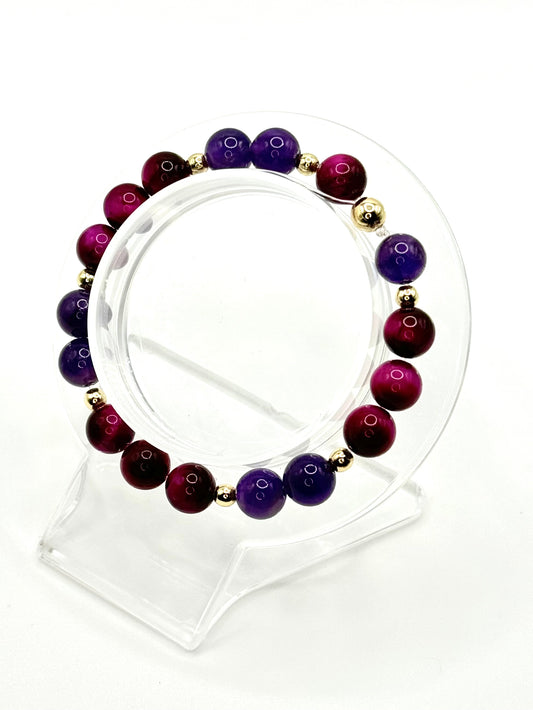 Kindness and Clarity- Rose Tigers Eye Amethyst