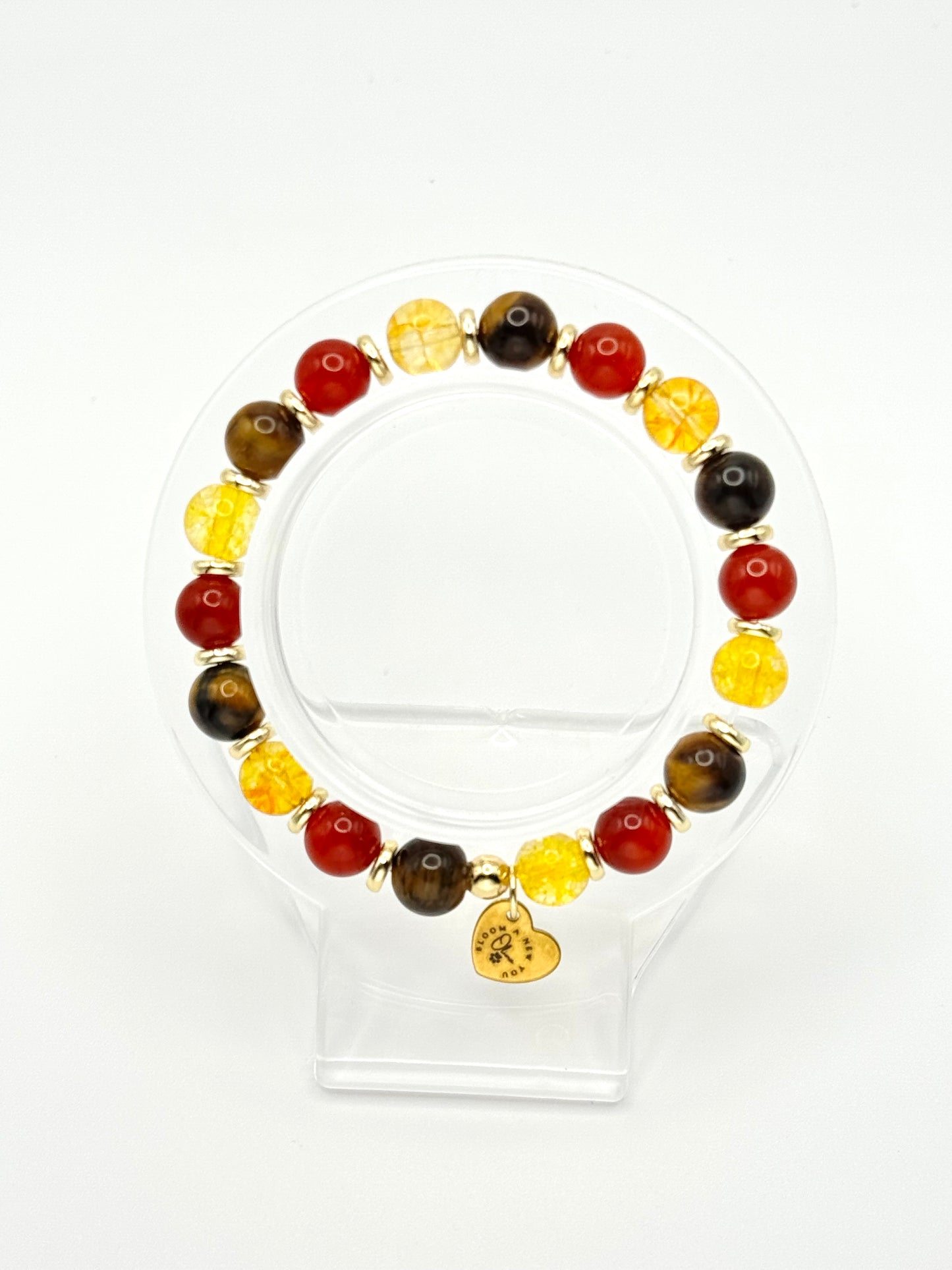 Citrine, Tigers Eye, Red Garnet