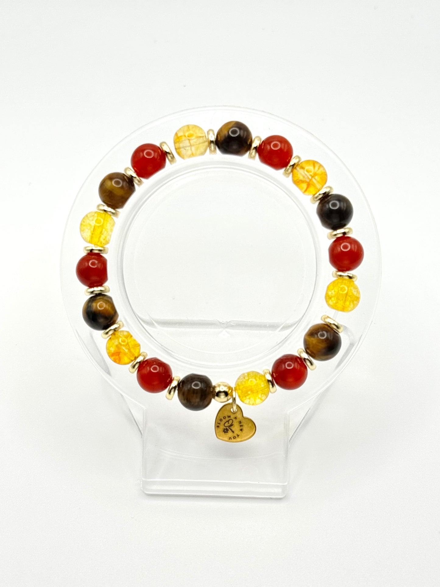 Citrine, Tigers Eye, Red Garnet