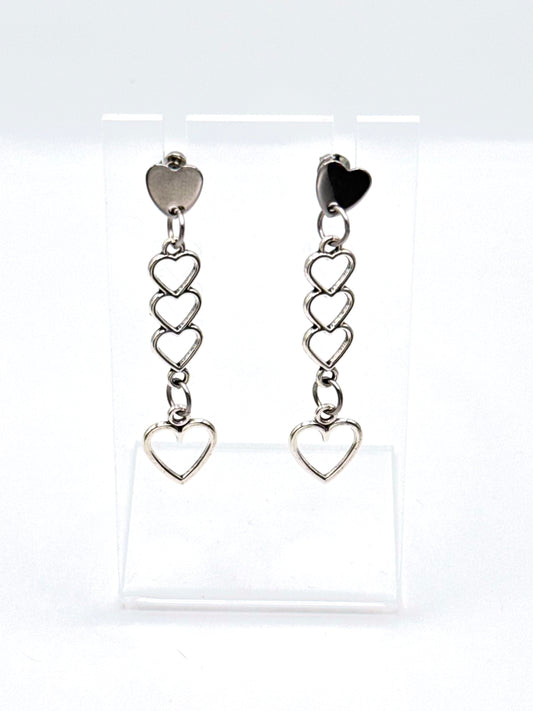 Endless Love Drop Earrings – Silver