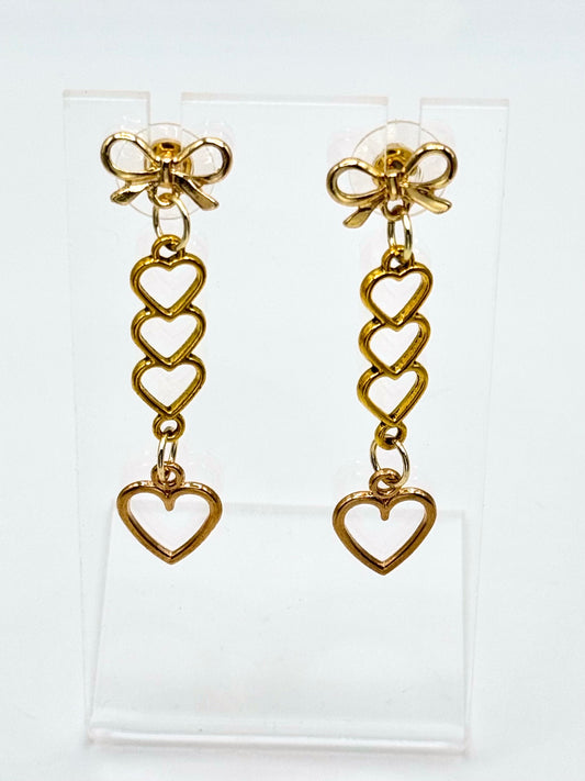 Tied With Love Earrings – Gold Bow Edition