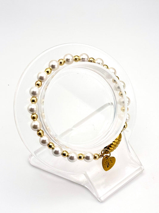 Golden Grace Pearl Bracelet
