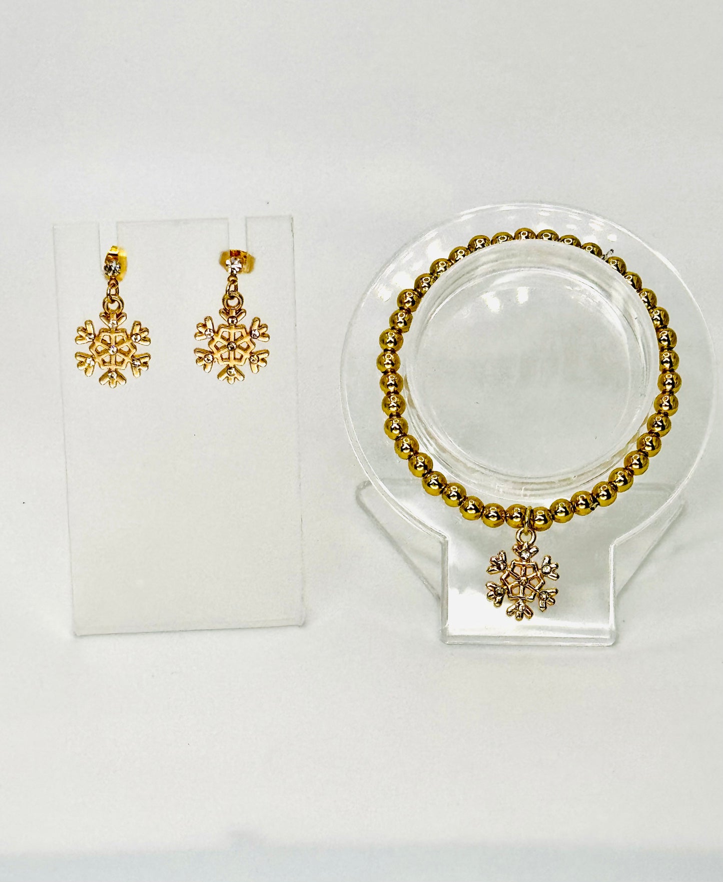 Crystal Golden Glow Snowflake Parure (Set)