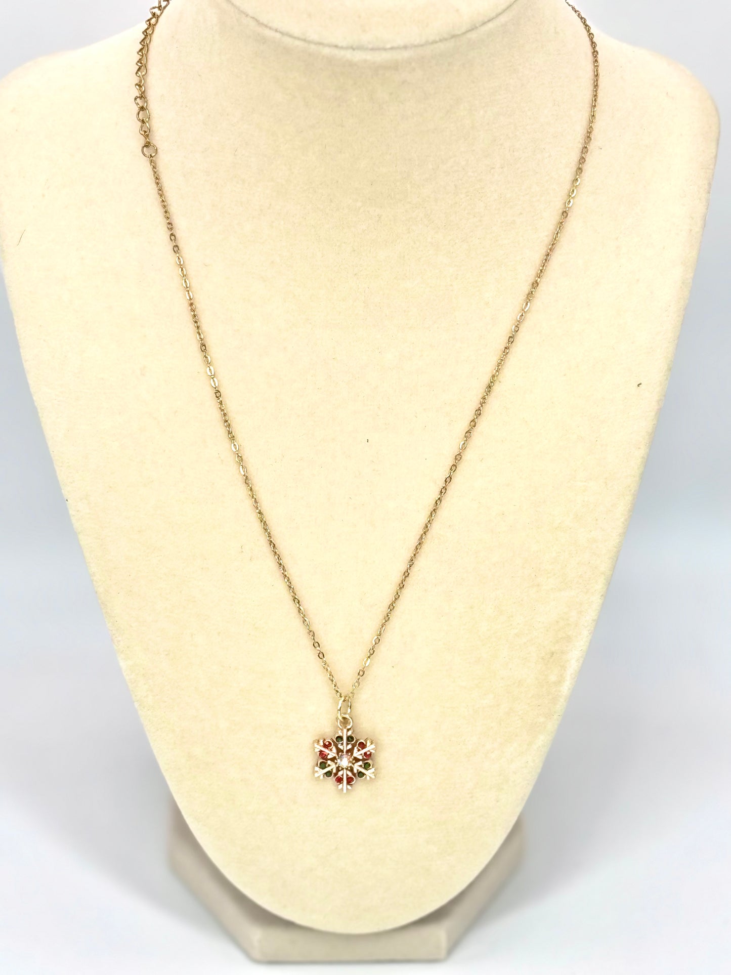 Festive Flurry Snowflake Pendant Necklace