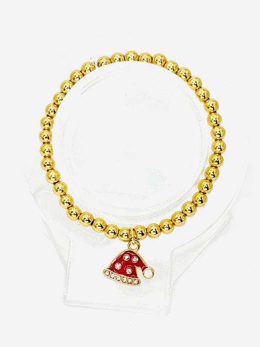 Santa’s Hat Beaded Bracelet