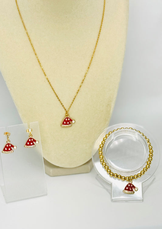 Santa’s Hat Pendant Parure (Set)