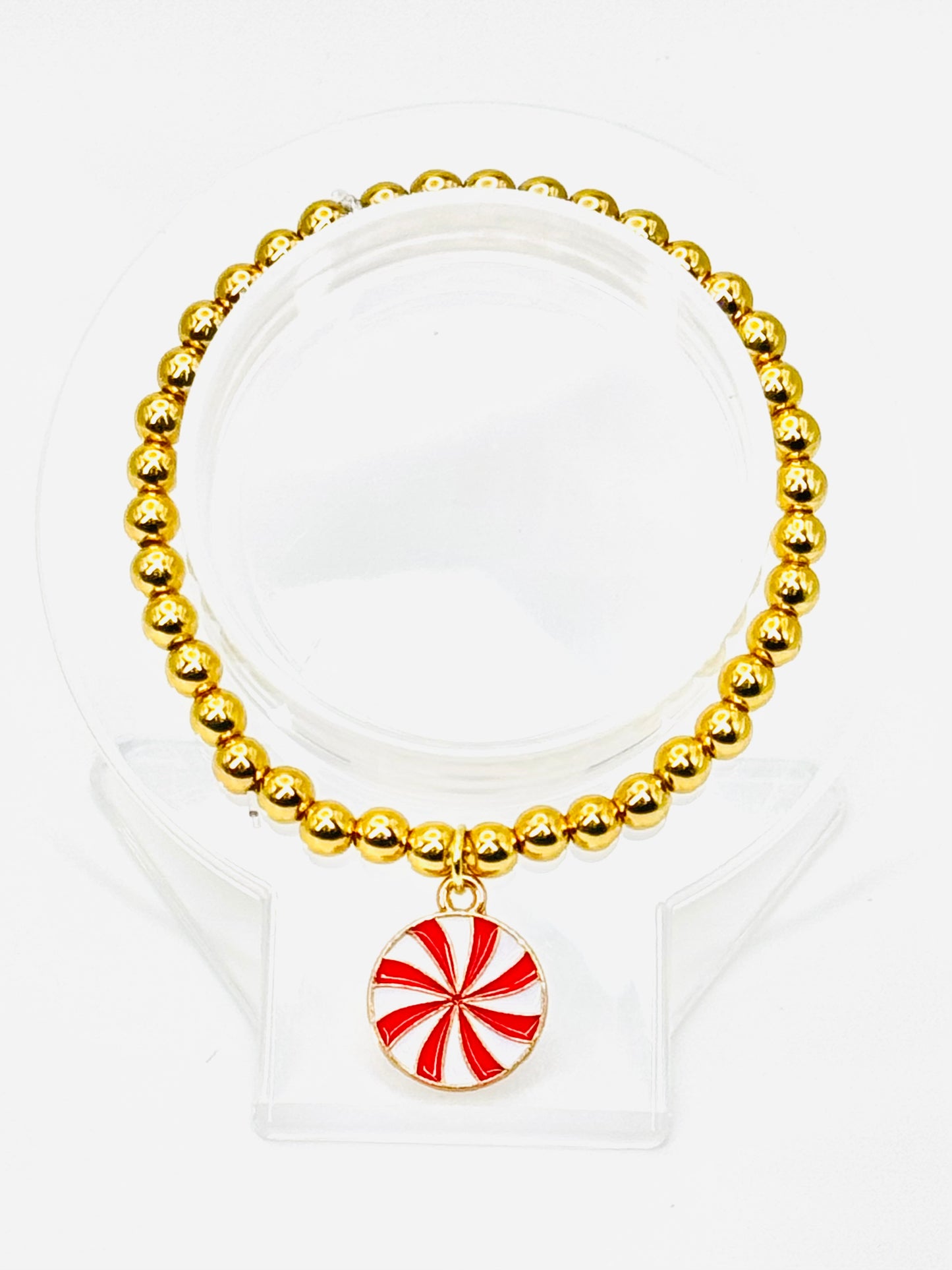 Peppermint Swirl Charm Bracelet