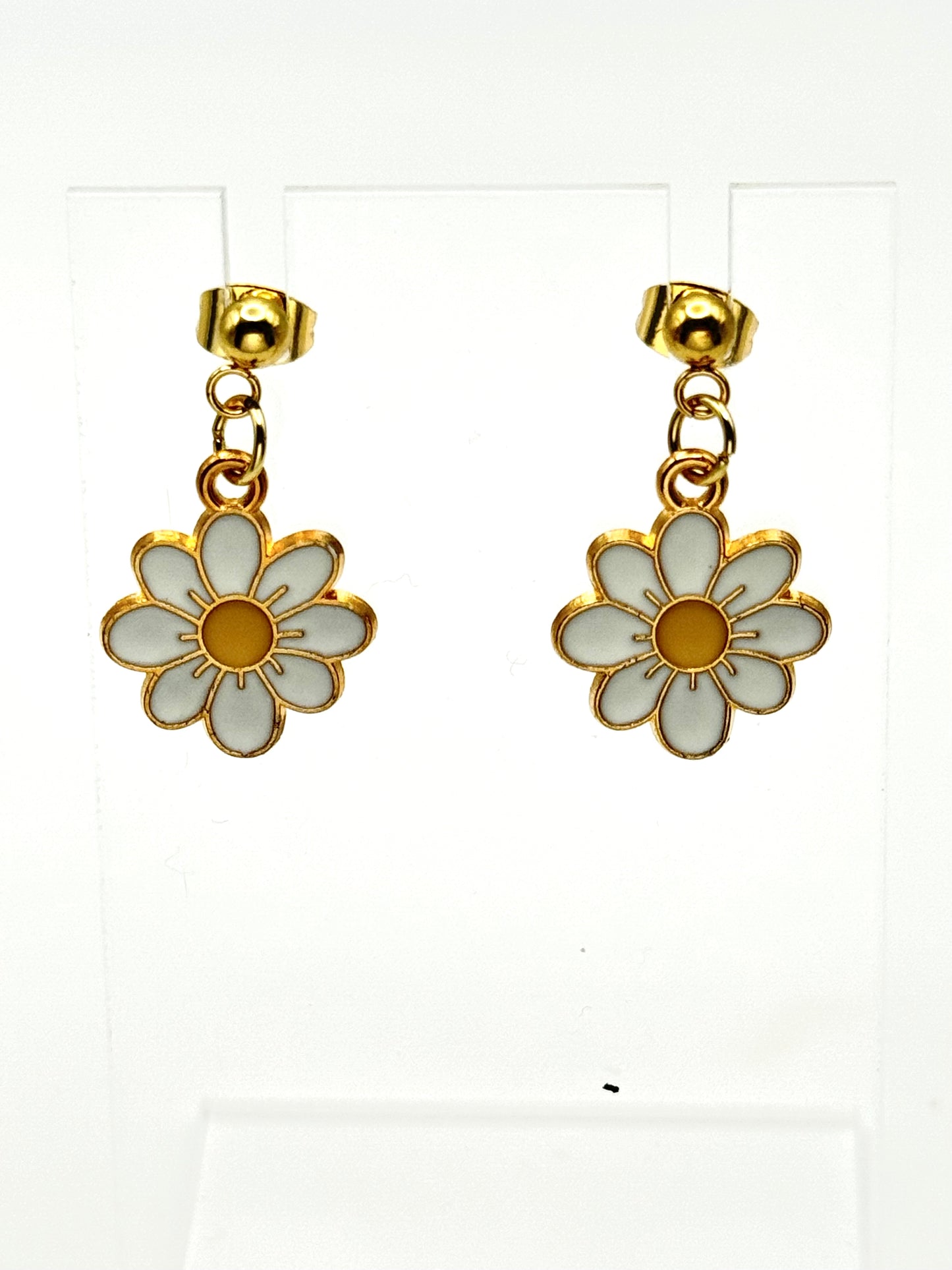 🌼White  Golden Daisy Drops