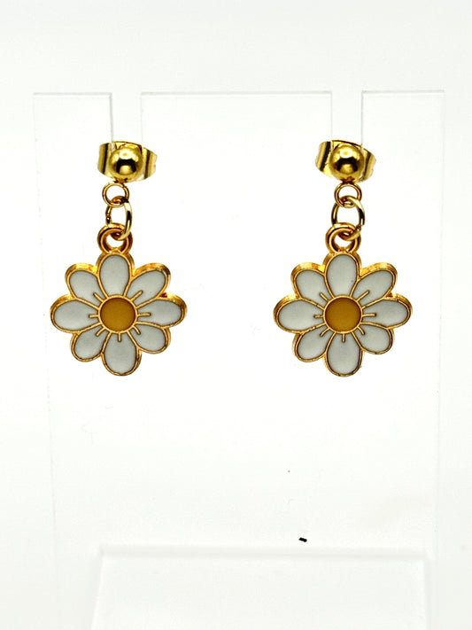 🌼White  Golden Daisy Drops