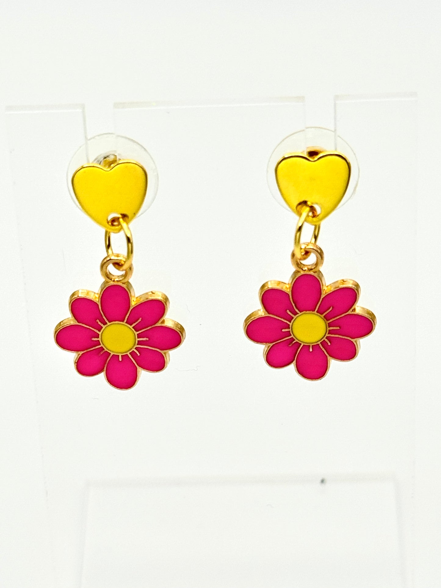 🌺 Dark Pink Bloom Earrings