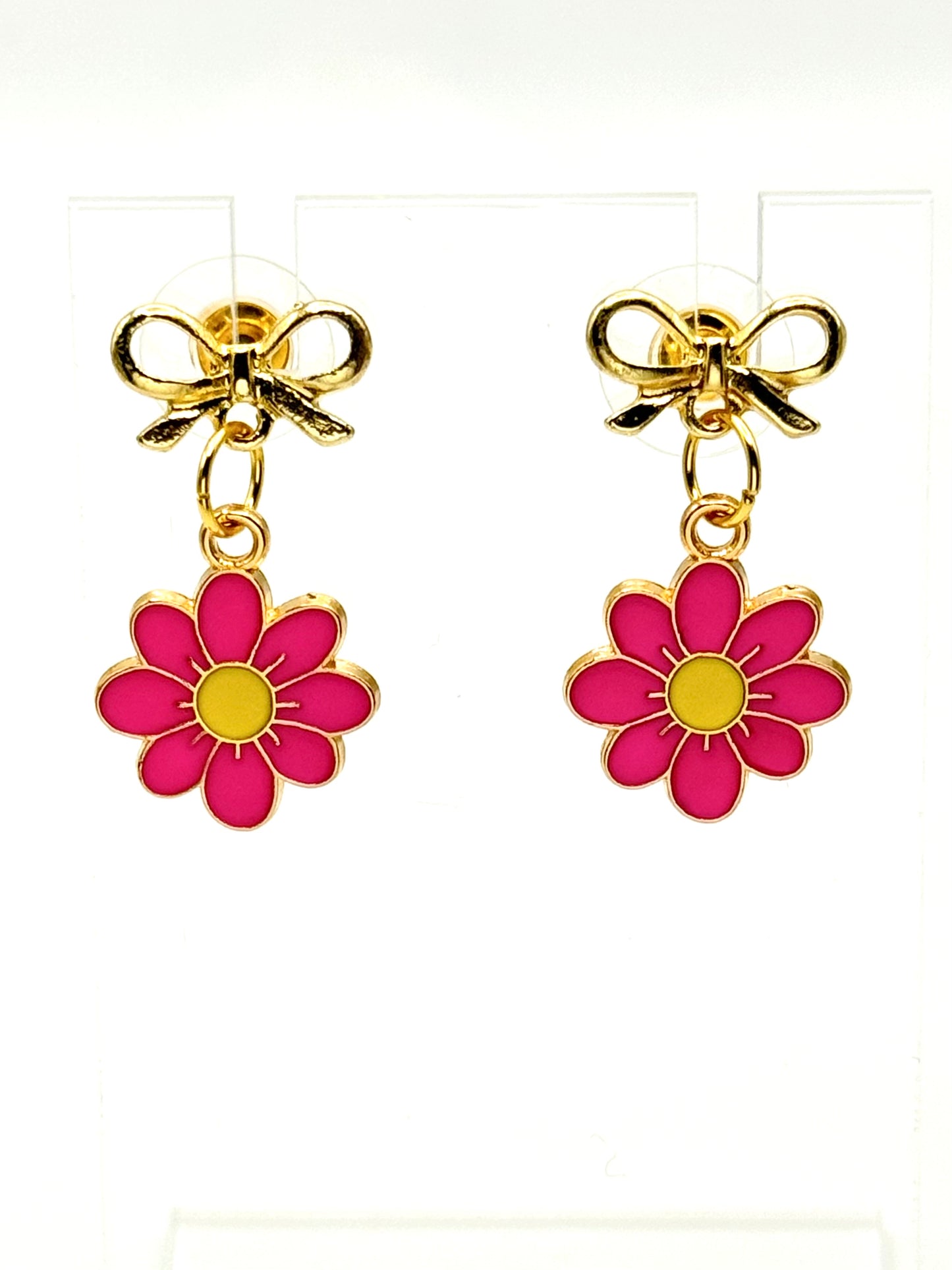 🌺 Dark Pink Bloom Earrings