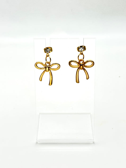 🎀 Golden Grace Bow Earrings