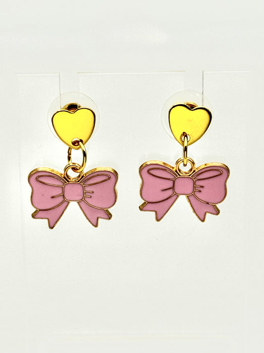 💕 Blush Bow Earrings