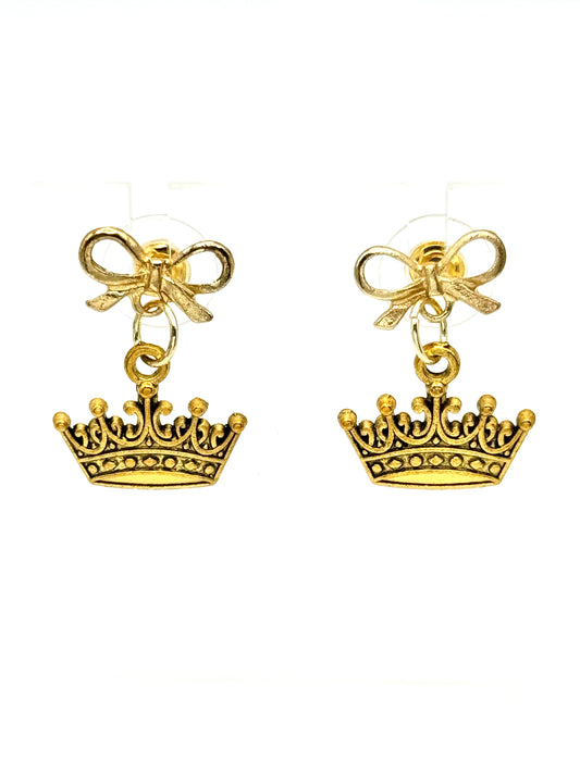 👑 Royal Charm Bow Earrings