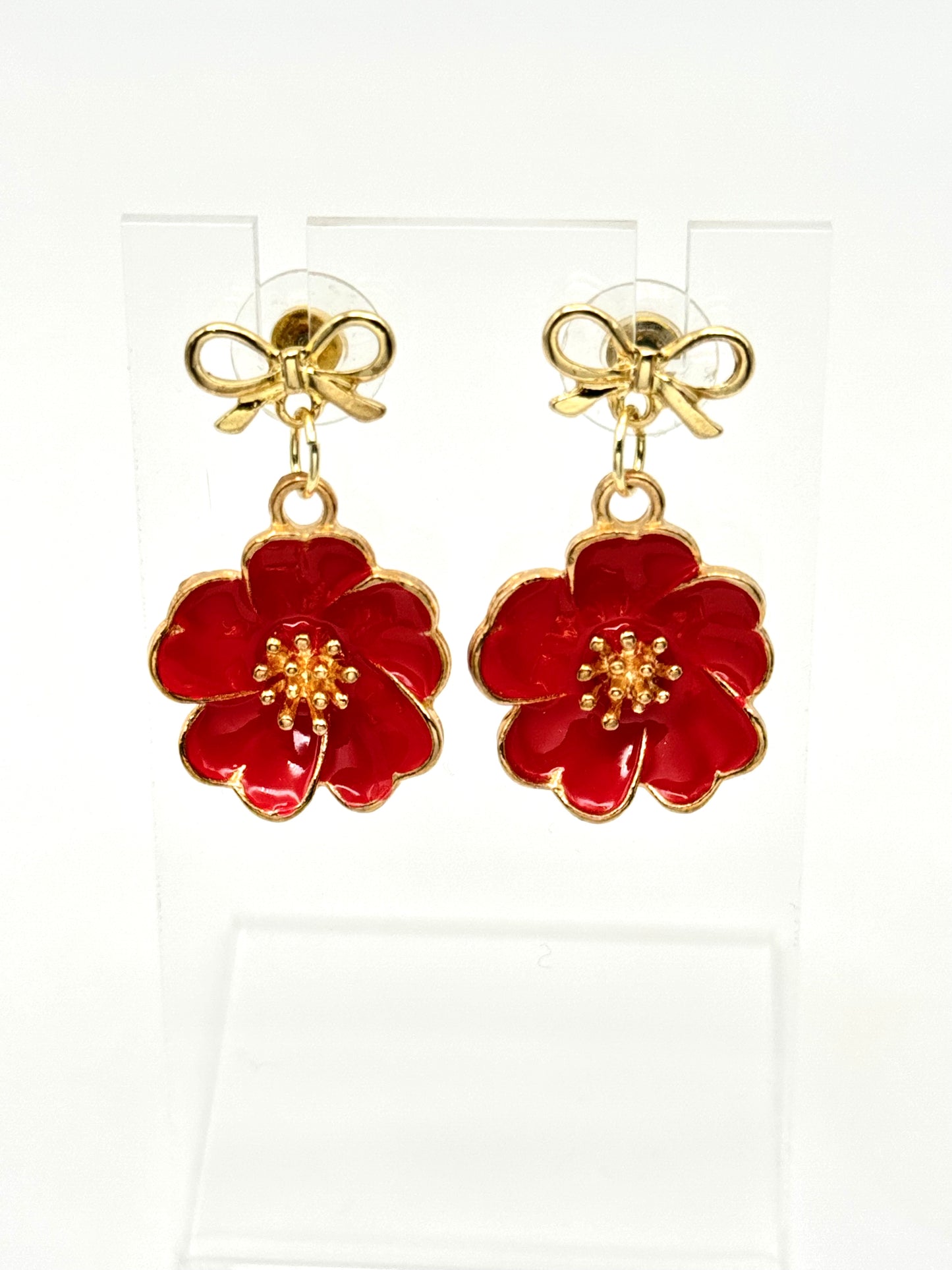 ❤️ Scarlet Poppy Bloom Earrings