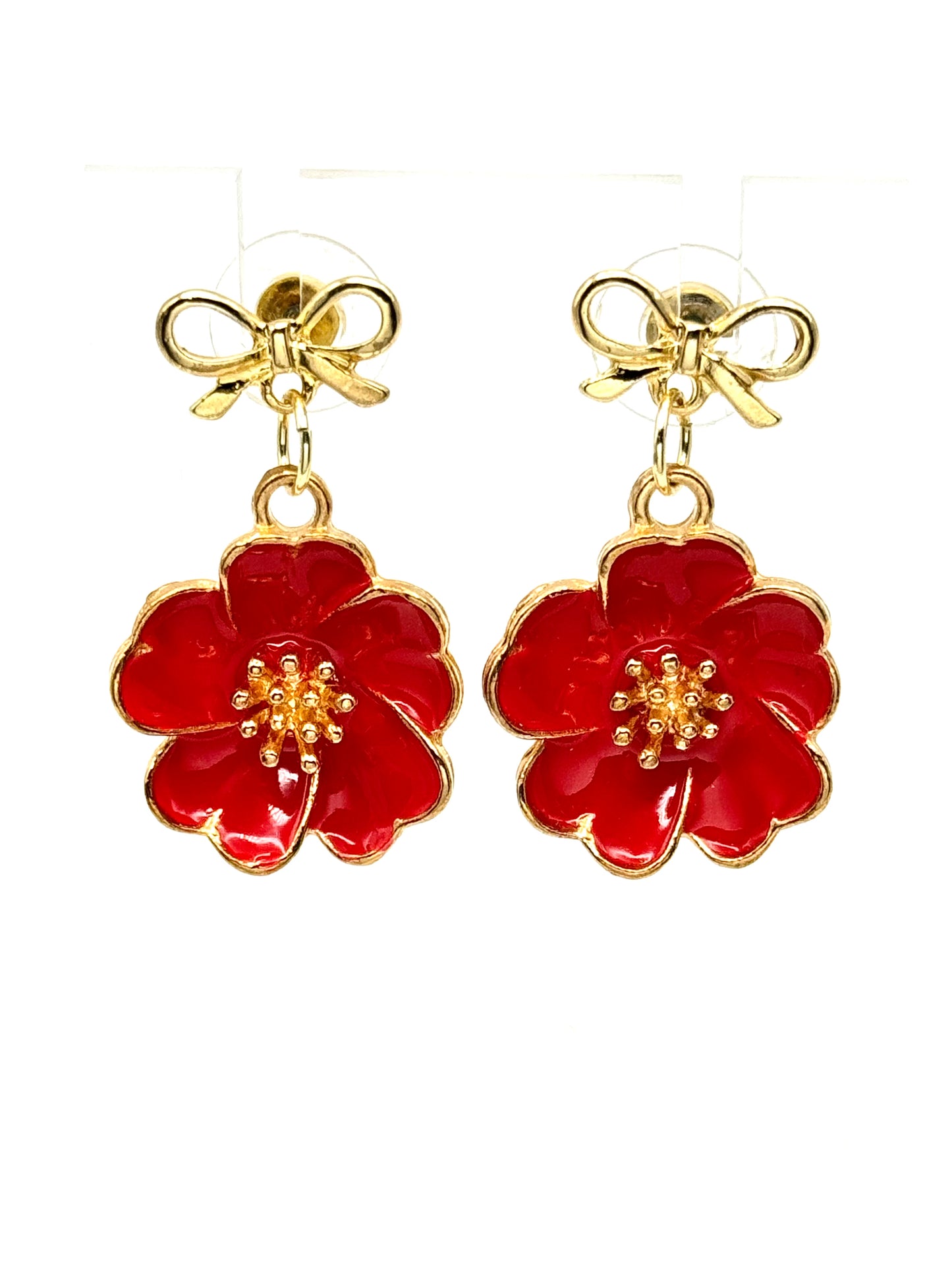 ❤️ Scarlet Poppy Bloom Earrings