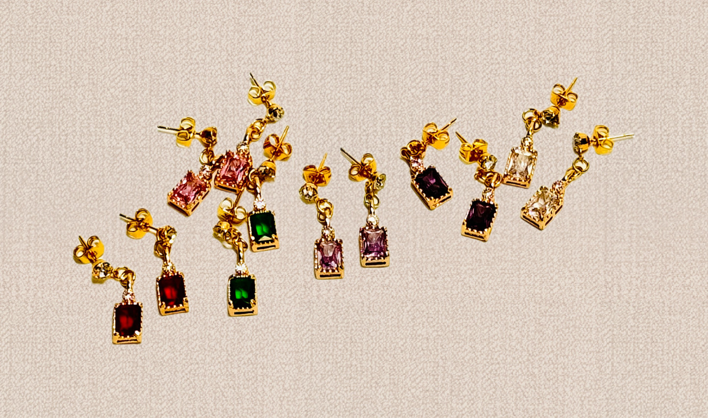 Ruby Radiance Drop Earrings