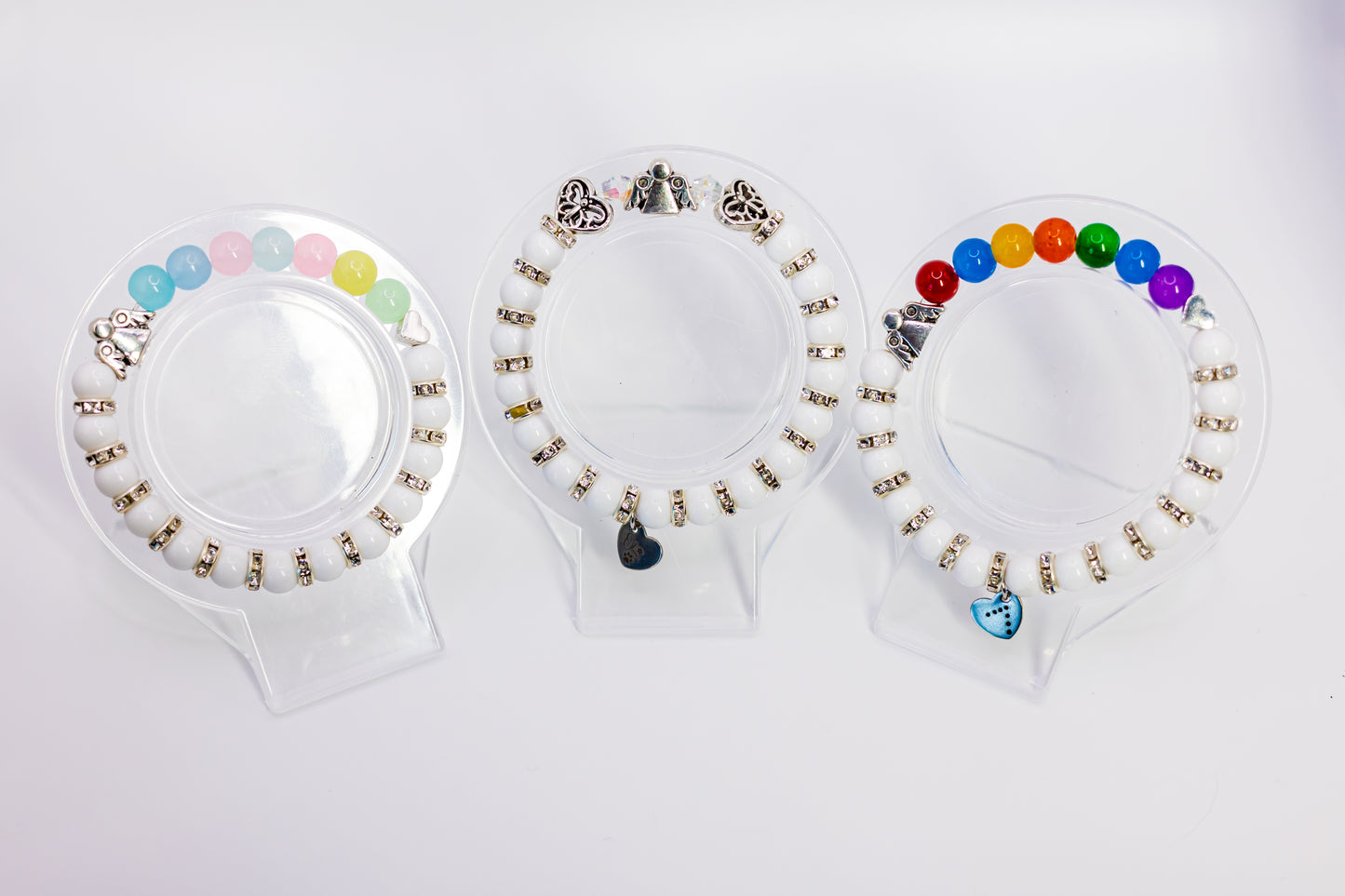 Angelic Rainbow Guardian (Dark Rainbow Beads)